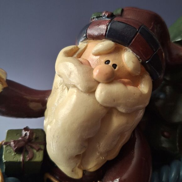 St. Nicholas Santa and Sleigh Resin Excellent Condition Christmas Tree Holiday - Picture 3 of 7